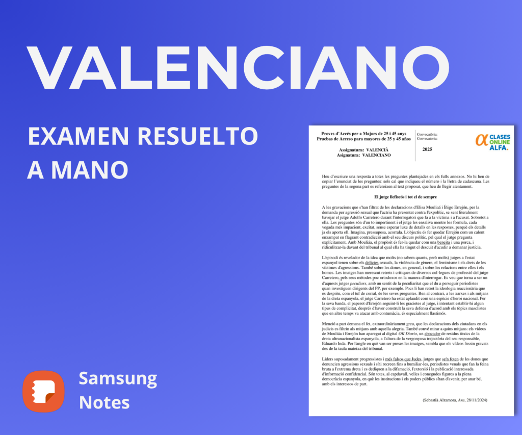 Resolució examen Valencià Majors de 25 CV